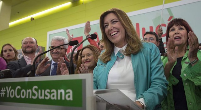Susana Díaz celebra una victoria &quot;histórica e indiscutible&quot;