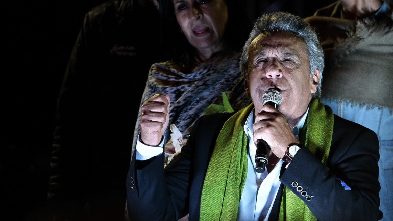 El candidato de Correa, Lenín Moreno, se perfila como ganador en Ecuador