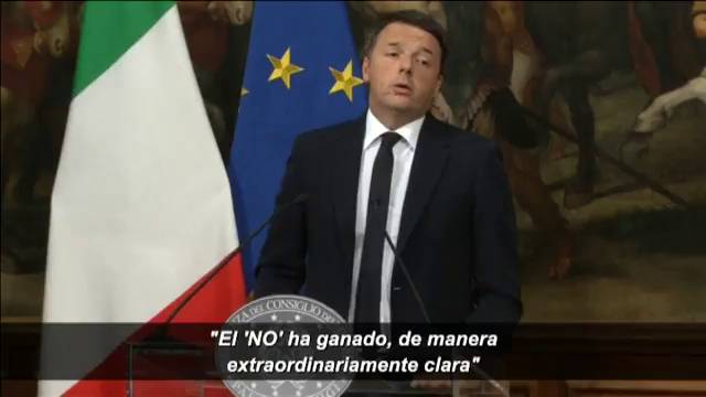 Matteo Renzi dimite tras la victoria del no en el referéndum constitucional en Italia